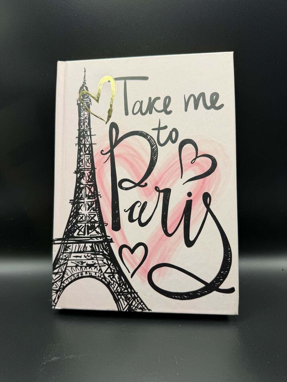Take Me to Paris Eiffel Tower Hardcover Decorative Book with Gold Edges journal